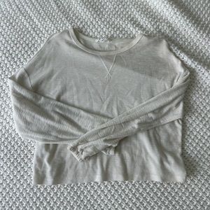 cropped white long sleeve